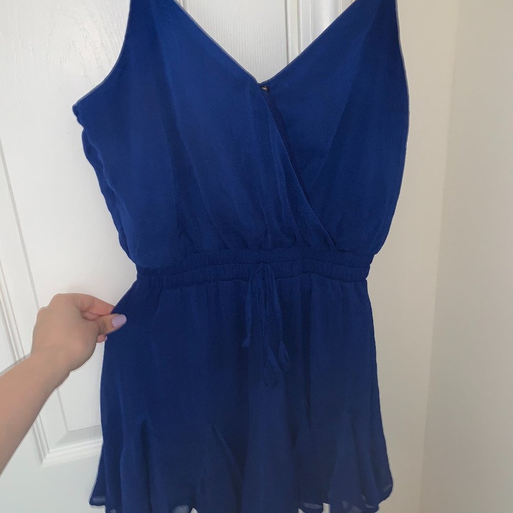 Blue Rain Romper (Francesca's) Blue